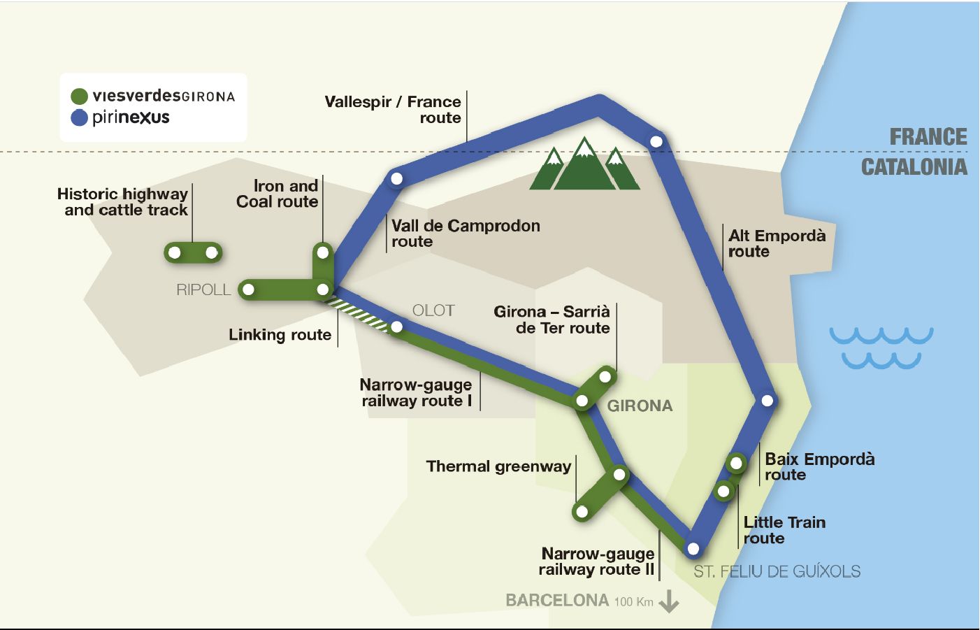 Mapa Vies Verdes Girona